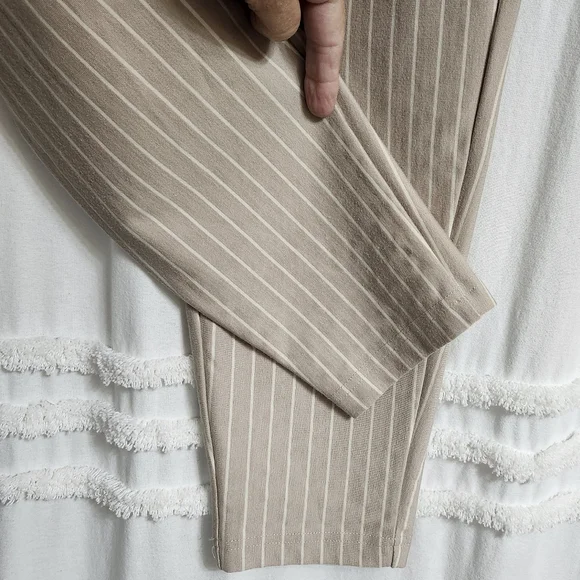 Striped Tan Women's Pants. Size Small. - Picture 6 of 11